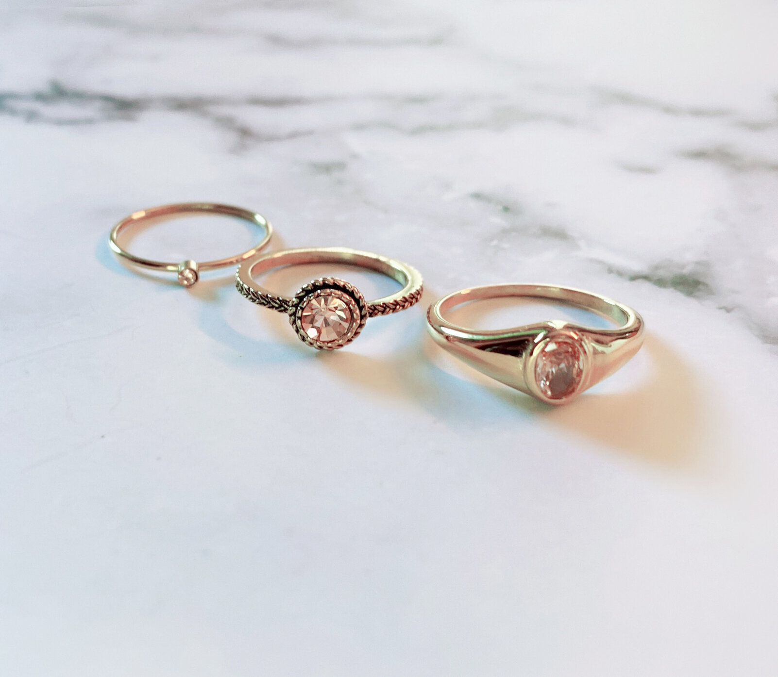 Charmin's ring R1099 Birthstone November Champagne Stone Goldplated Iconic Vintage