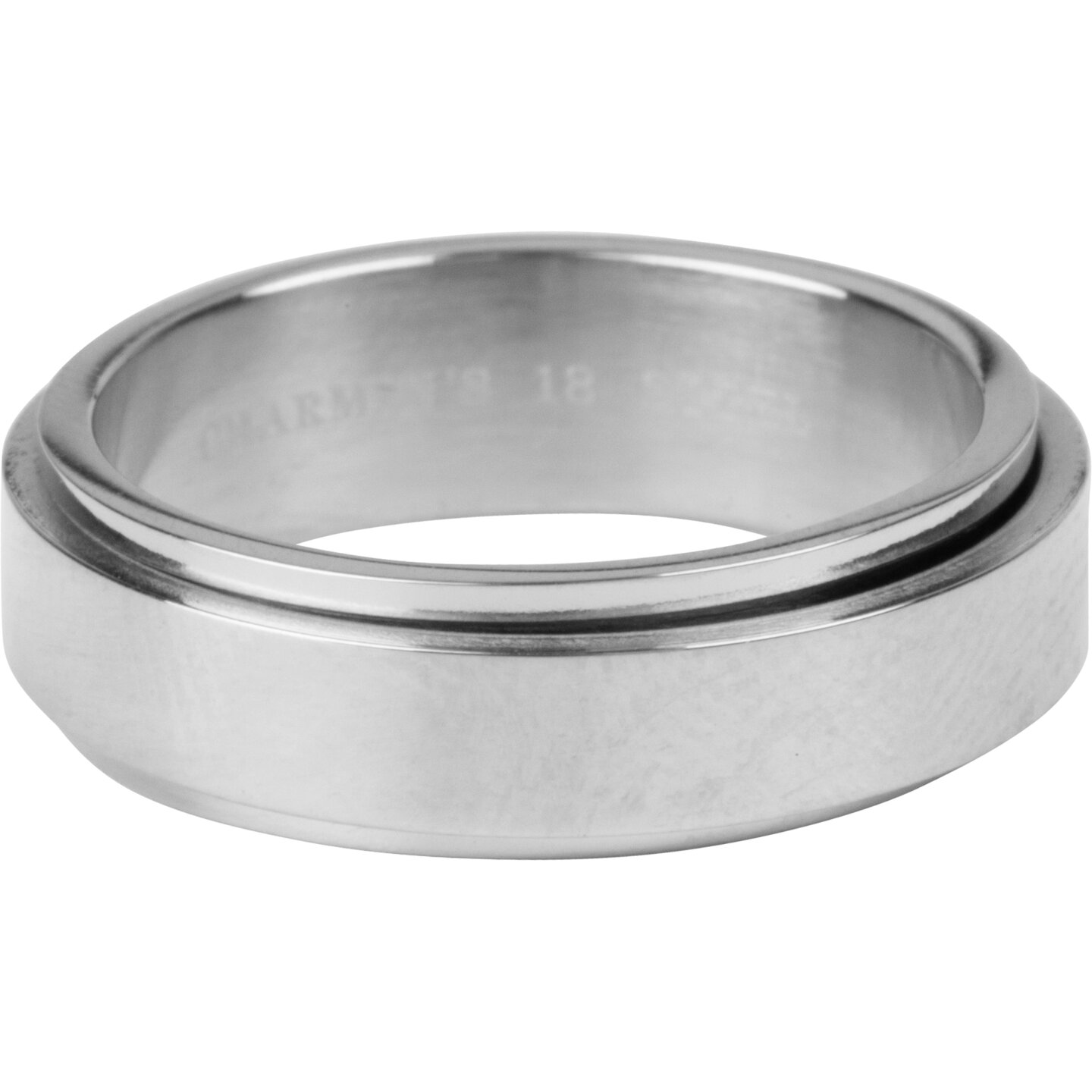 Charmin's R1068 Turning Anxiety Fidget Ring Shiny Staal