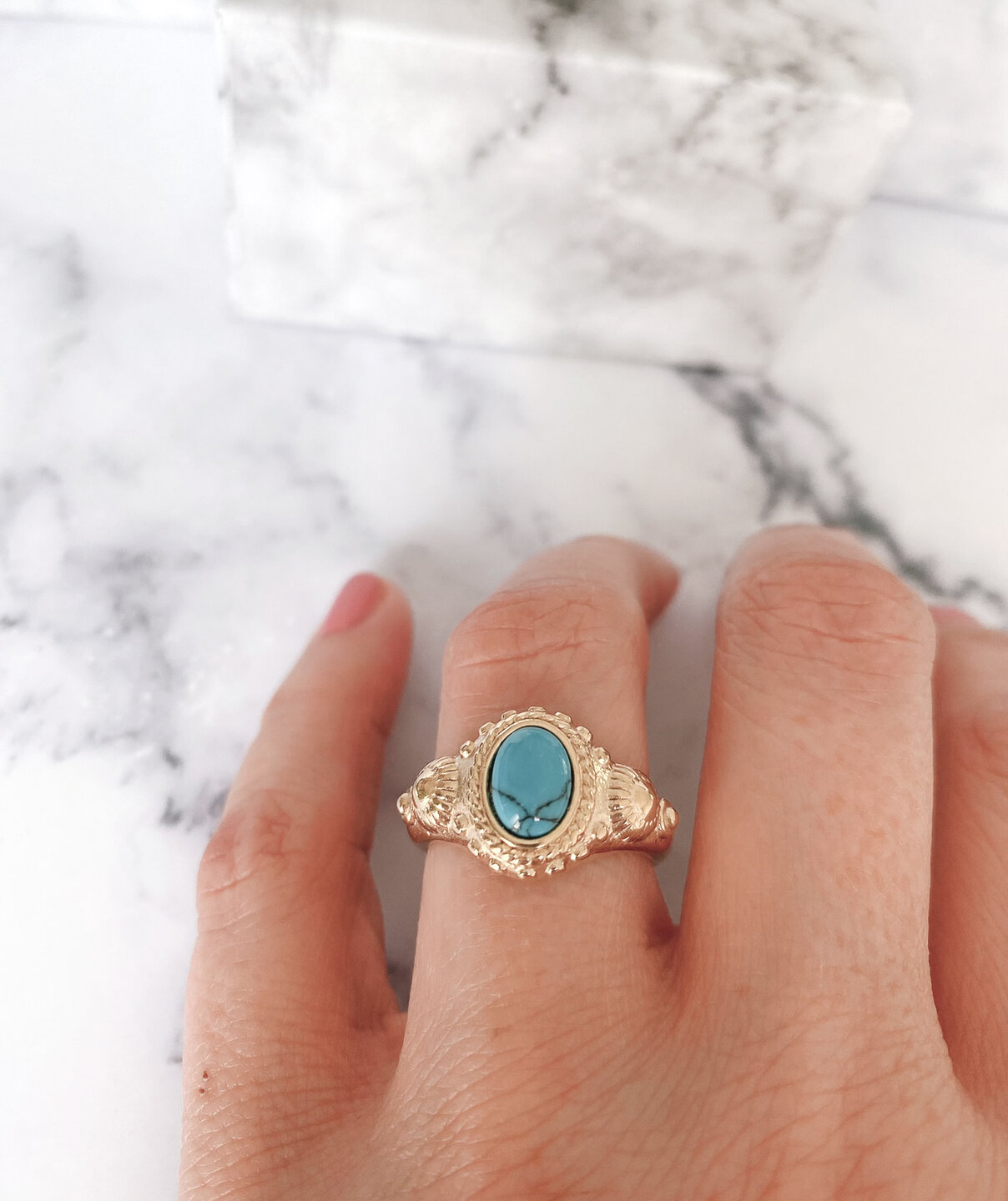 Charmin's Zegel Ring R1053 Black Tourmaline ion-goldplated