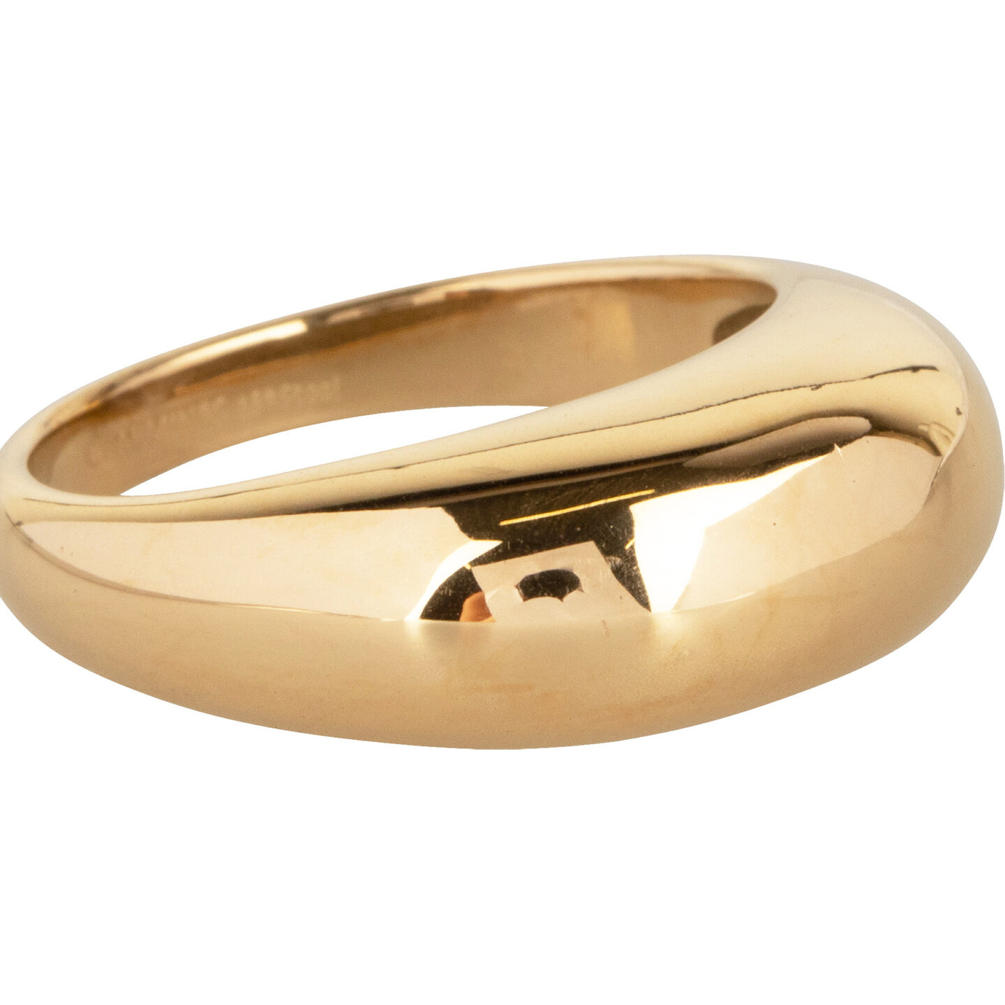 Charmin’s Goudkleurige Chunky Ring met Ronde Vorm Staal R994 – Vol en Vrouwelijk