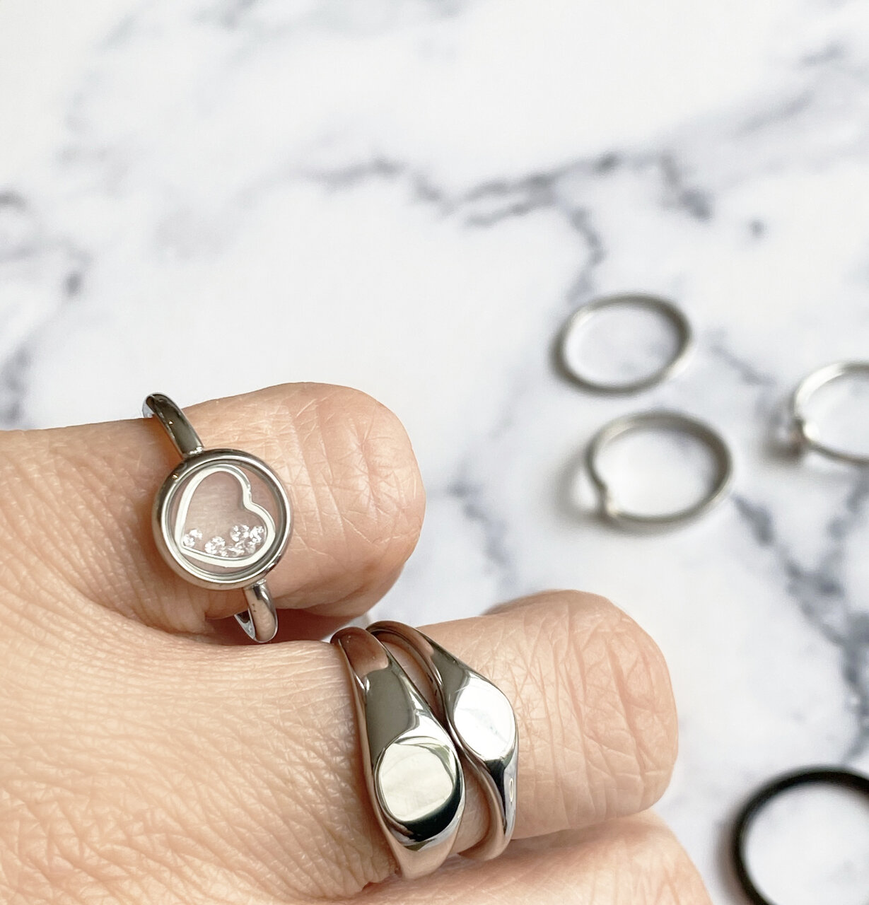 R975 Zegelring petite ovaal staal