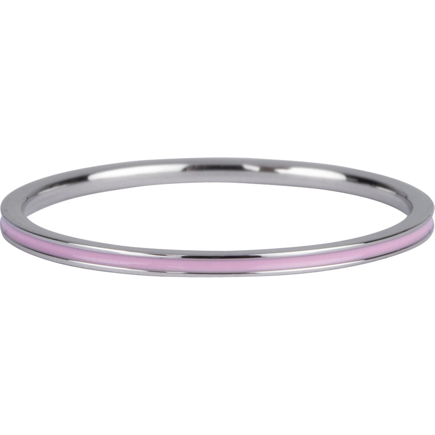  Charmin's Smalle Ring Petite Steel Pastel Roze Emaille R924