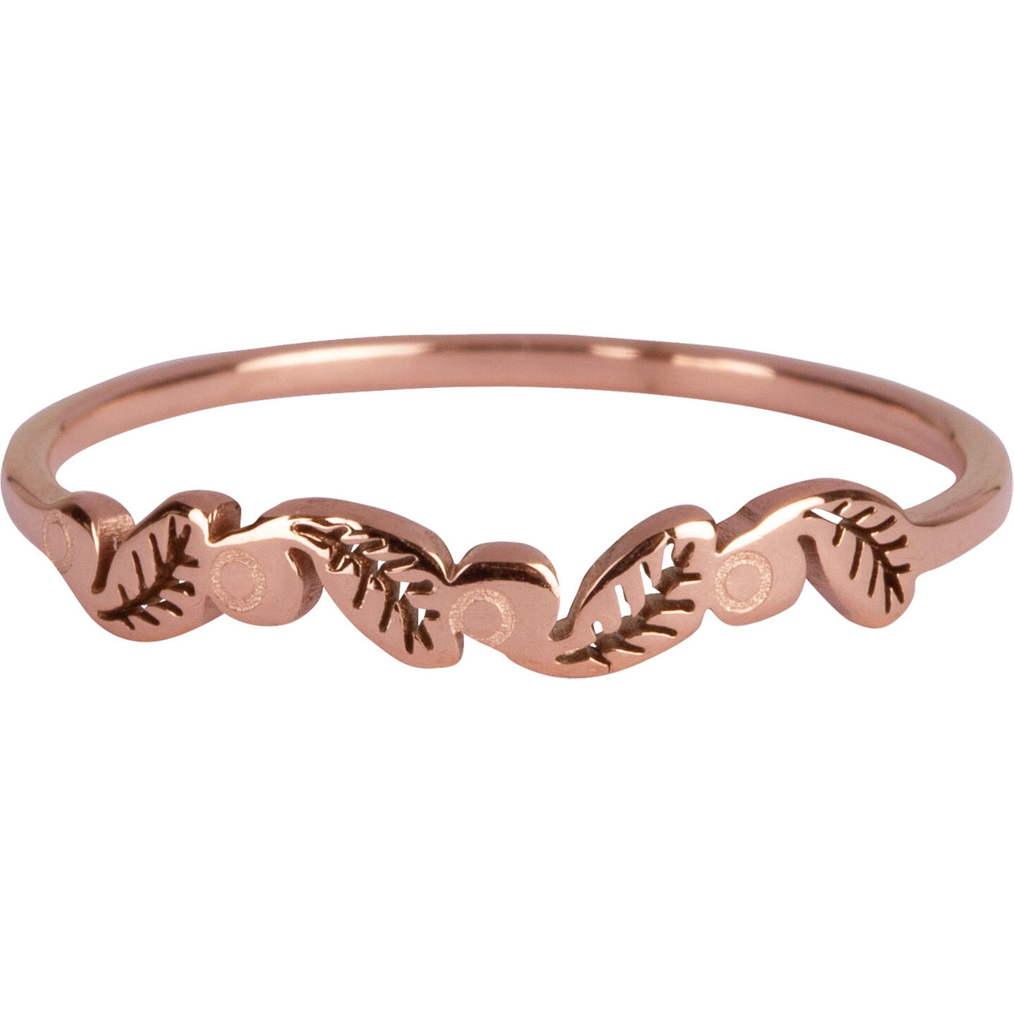 Charmin’s vintage ring R918 Leaves Rosegoud-kleurig