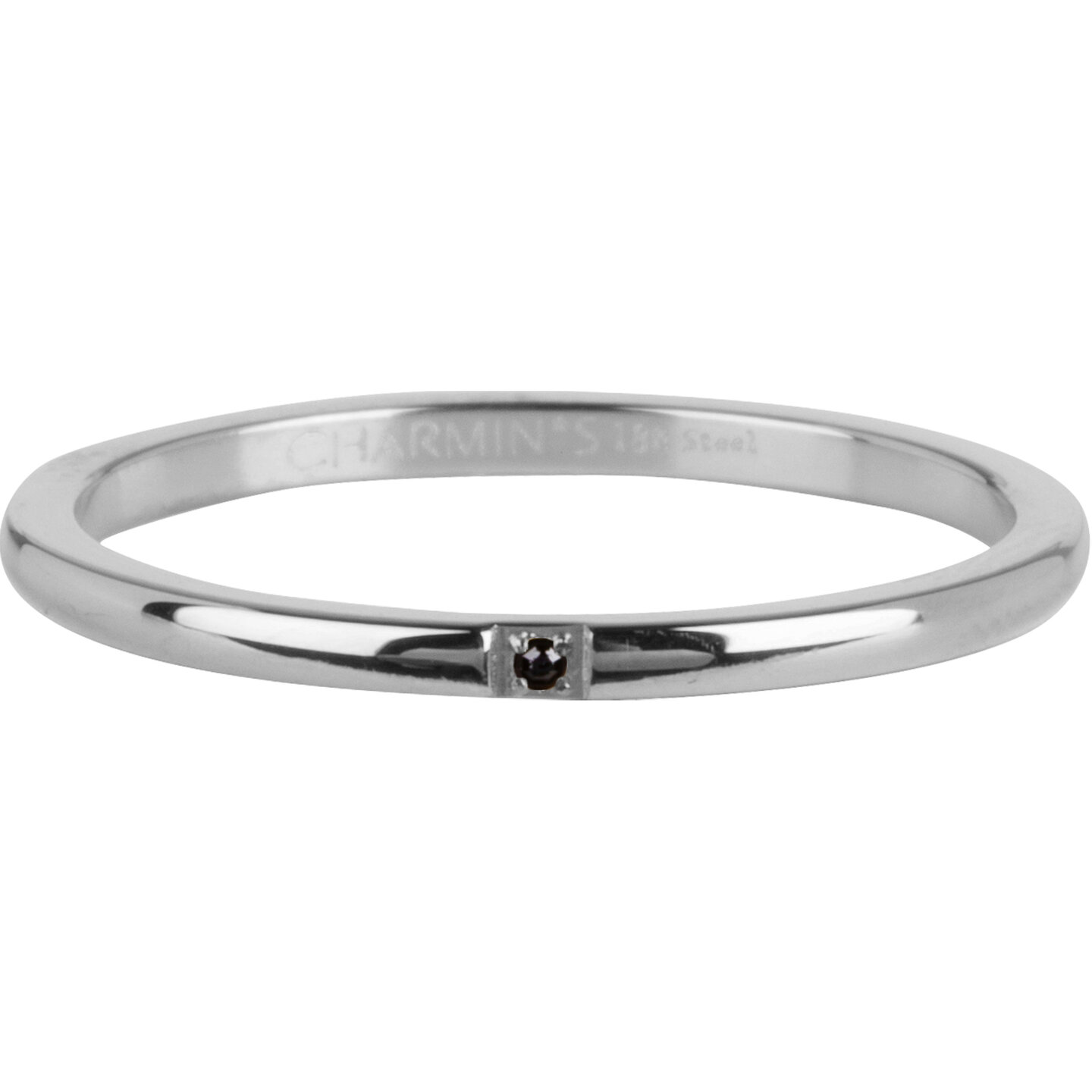 Charmin's basisring R866 Precious Black Stone steel