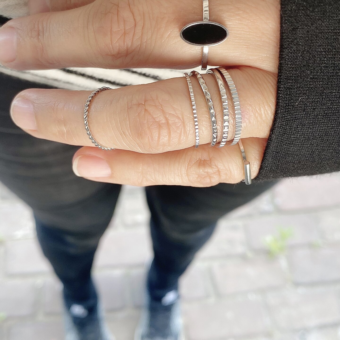 R815 Half Nefertiti  Black steel