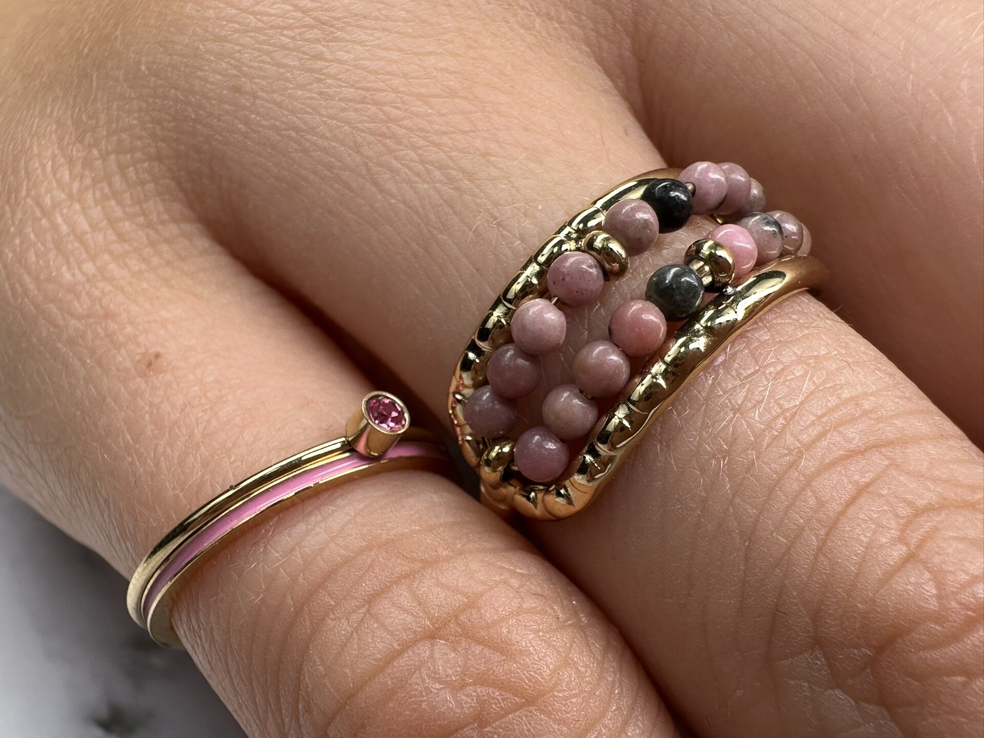 KR82/ 791  Shine Bright Rose Gold Steel