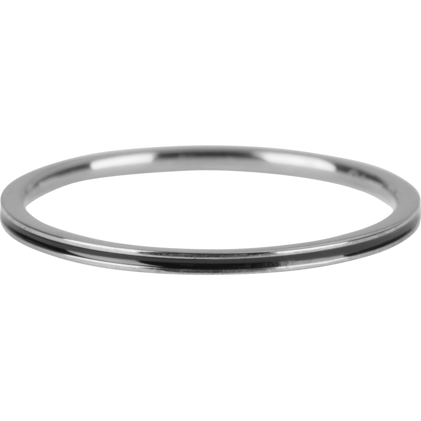 R698 Petite Shiny Steel Black Enamel
