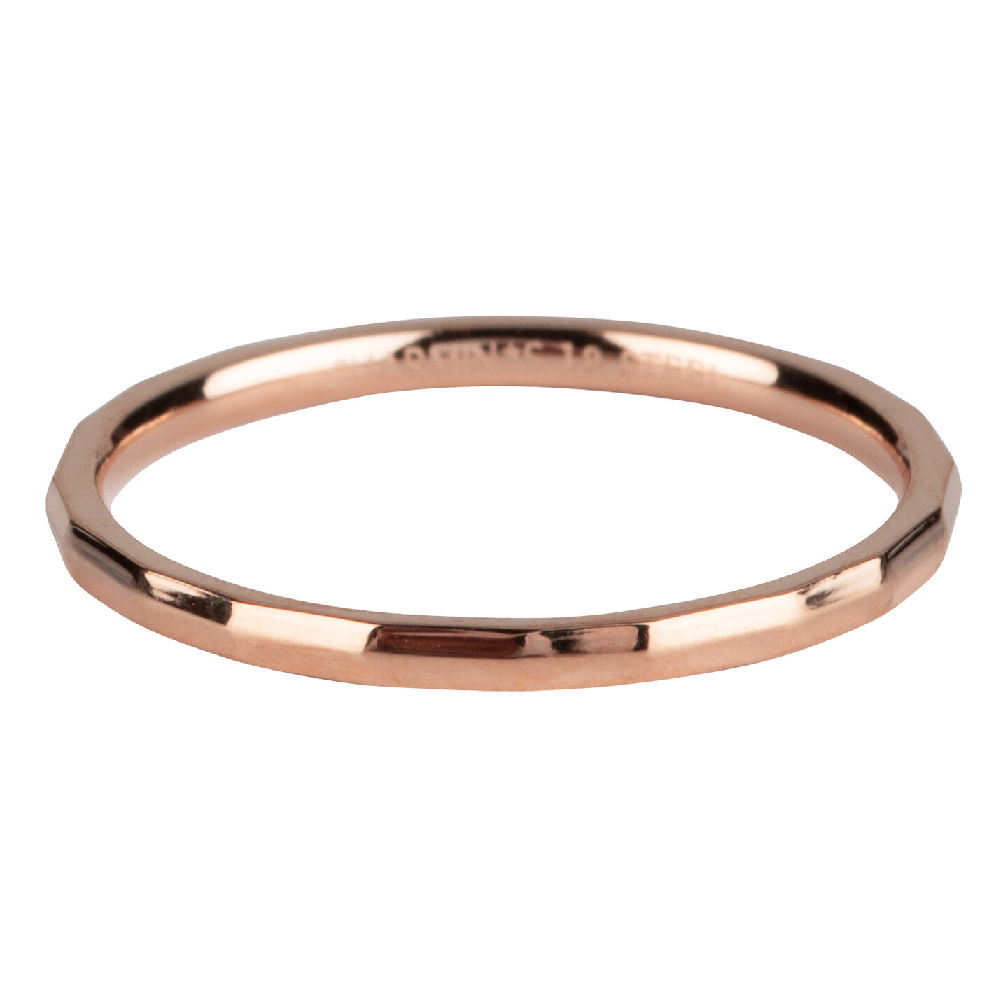 Stalen stapelring "R312 Angular Rose Steel " van het fashion sieradenmerk Charmin&rsquo;s.