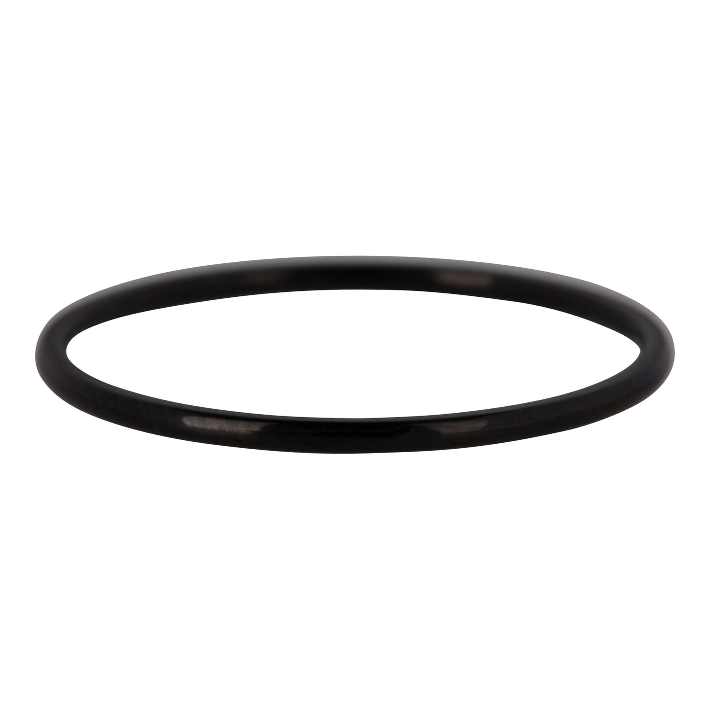 Charmin's Ring Zwart Staal Rond Smal 1MM R372