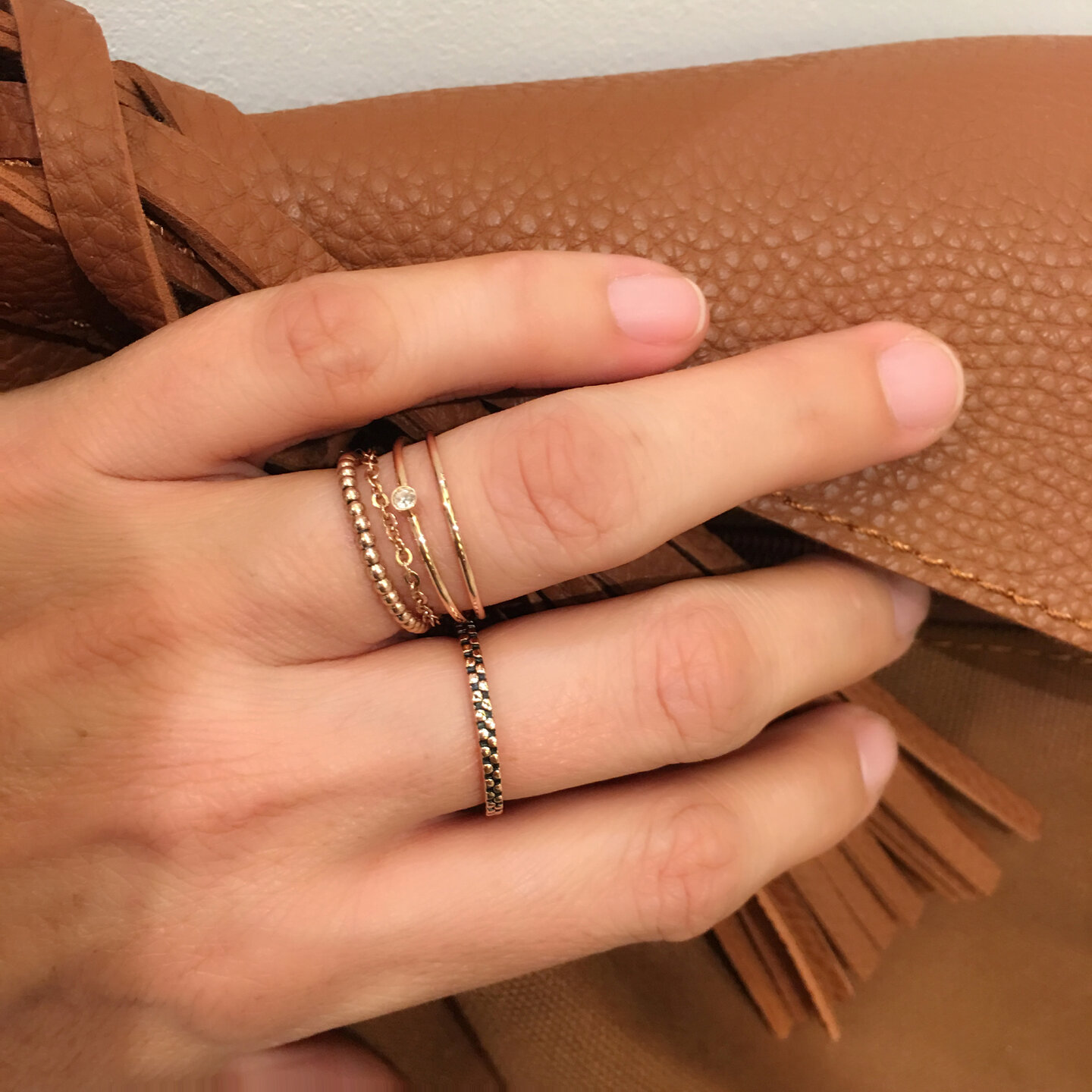 Ring R453 Ros&eacute; 'Pointy Steel'