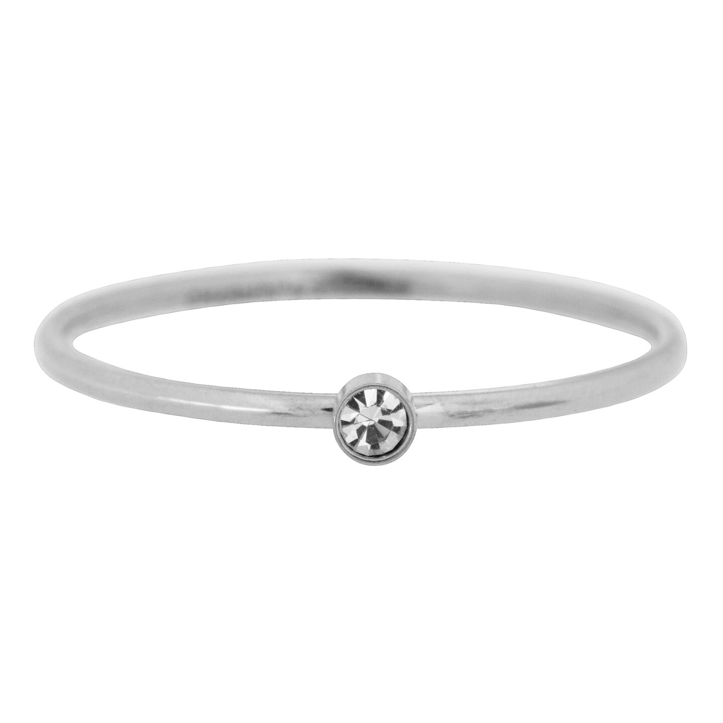 Charmin's Birthstone Ring April Witte Kristal Steel R431/KR87