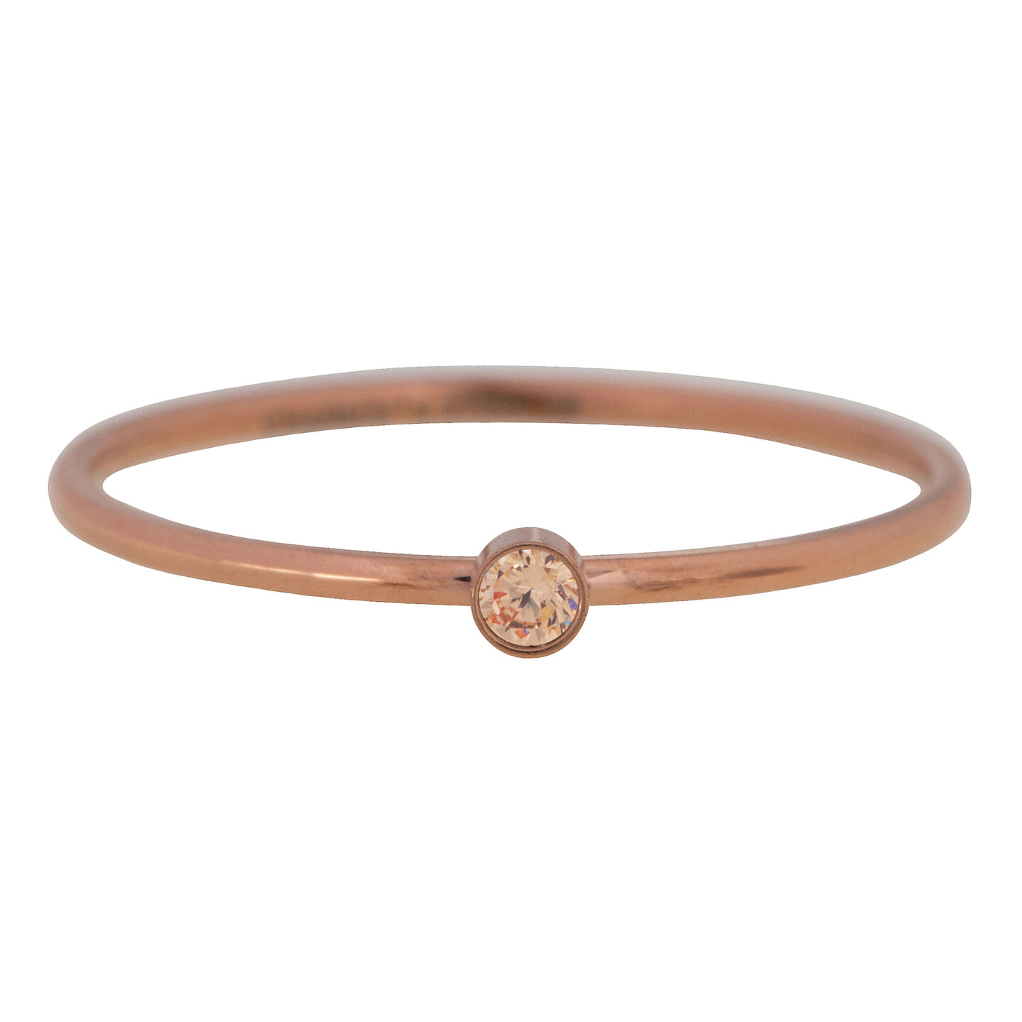 R498 Shine Bright 2.0 Rose Steel with topaz crystal