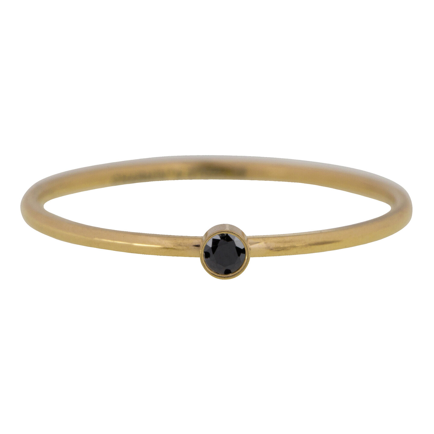 R493 Shine Bright 2.0 gold Steel with black crystal