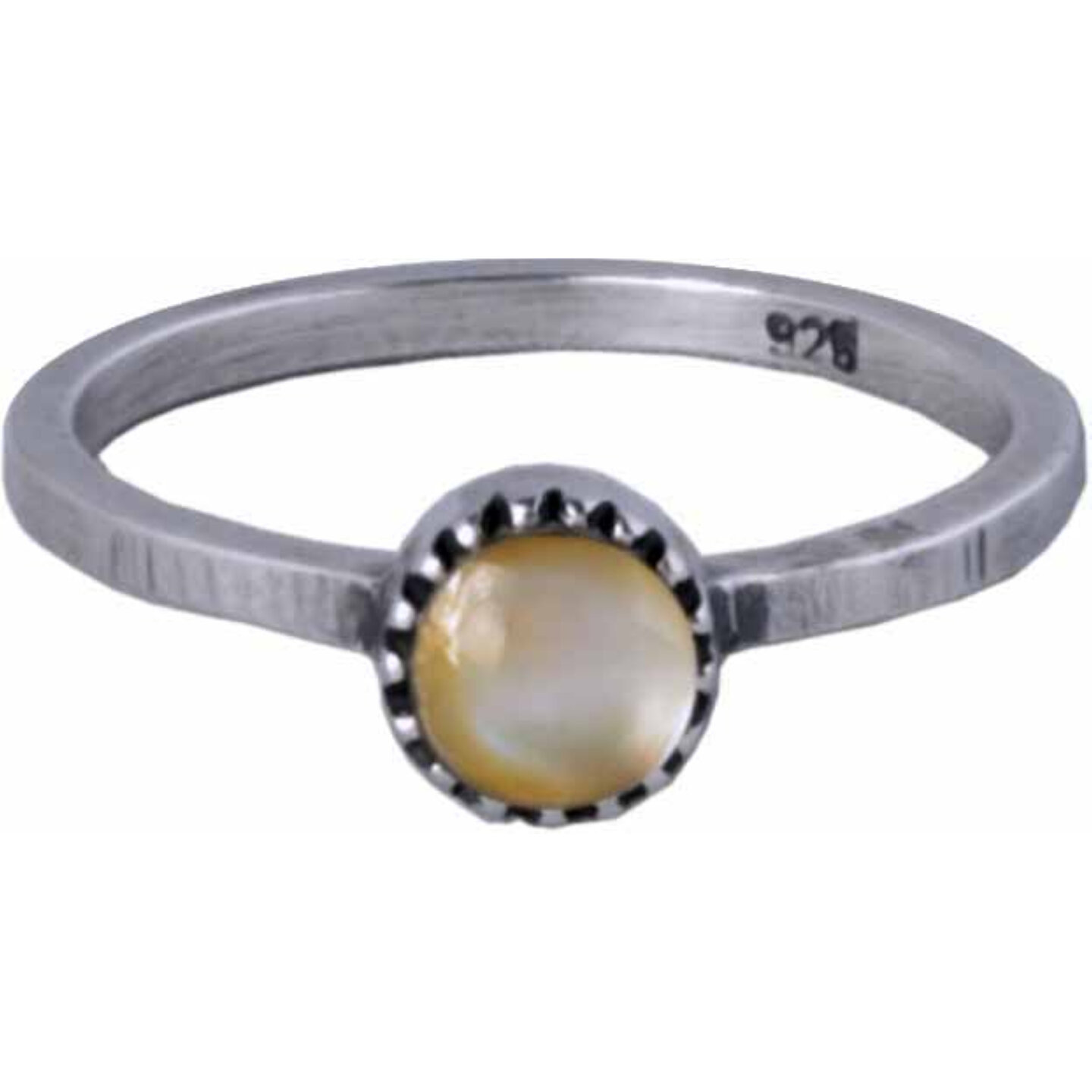 Ring R148 'Nature Mother of Pearl' Brown