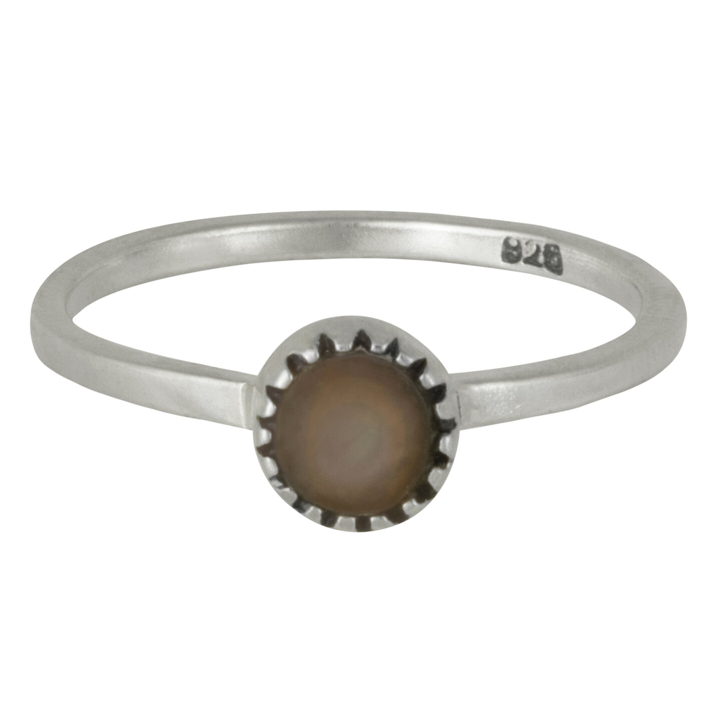 Ring R148 'Nature Mother of Pearl' Brown