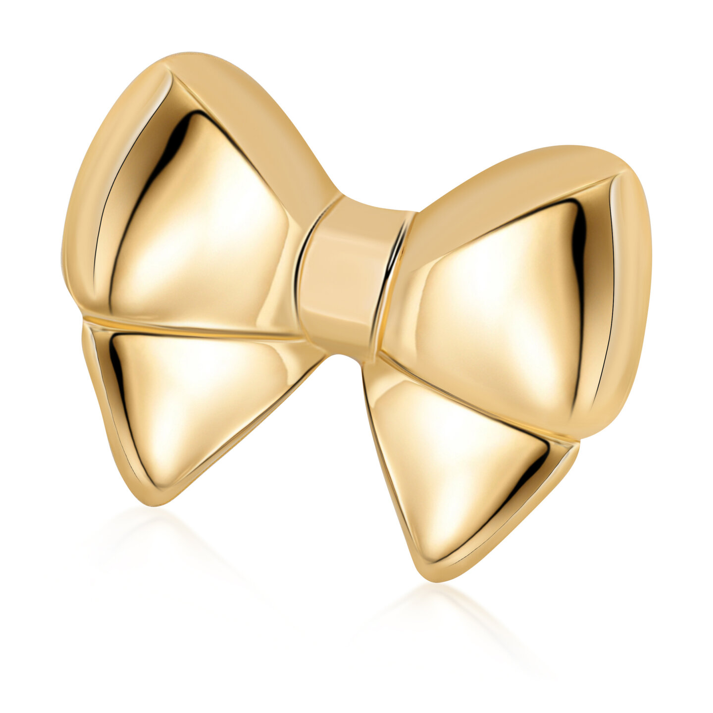 Charmin's Goudkleurige Chunky Ring met Grote Strik Staal R1788 – Elegant en Speels