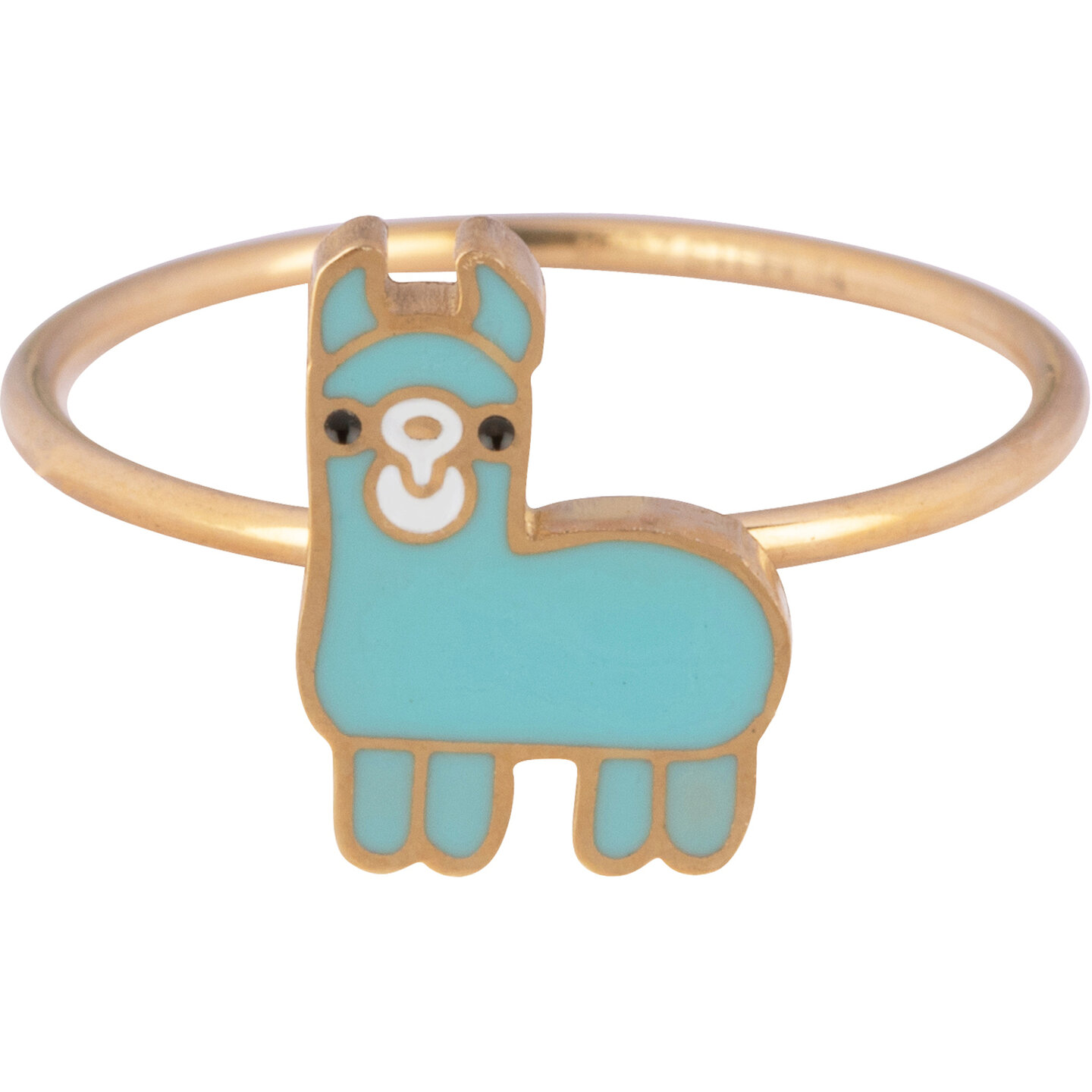 KR105 Lama Goudkleurig staal Kinderring 