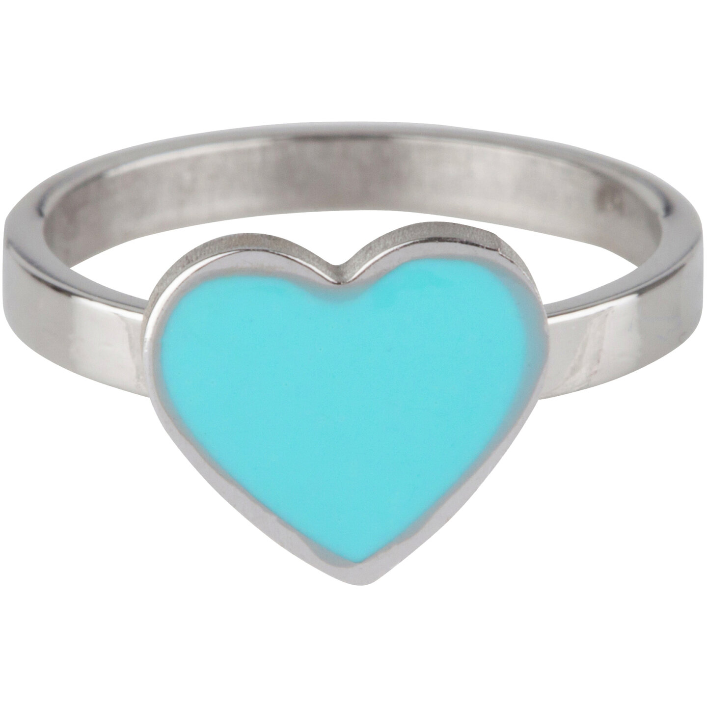 KR74 Heart Turquoise Shiny Steel