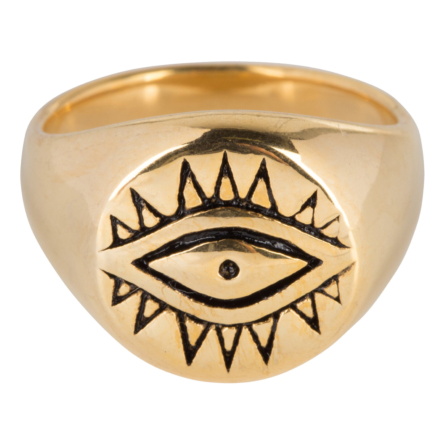 Charmin&rsquo;s goudkleurige zegelring R680 I See You goldplated staal