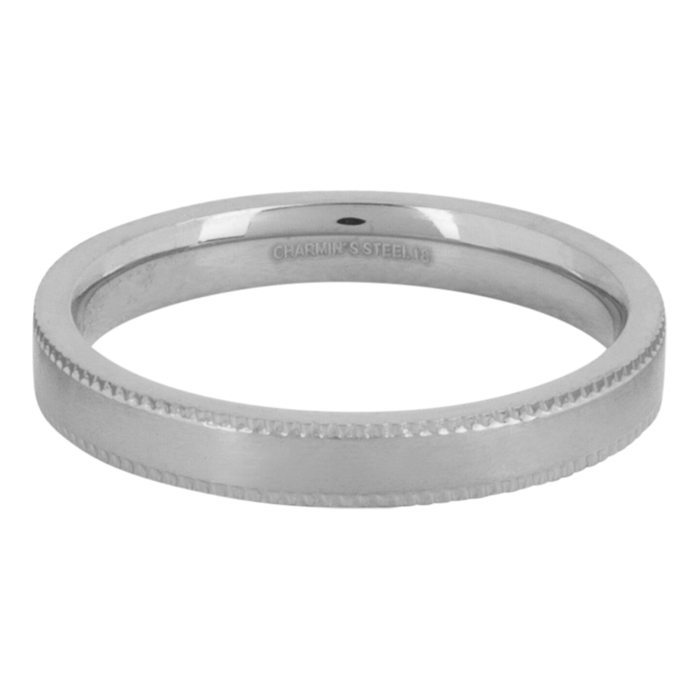 Charmin's Light Matte Ring mit seitlicher Oberfl&auml;chenbearbeitung, Stahl R1414