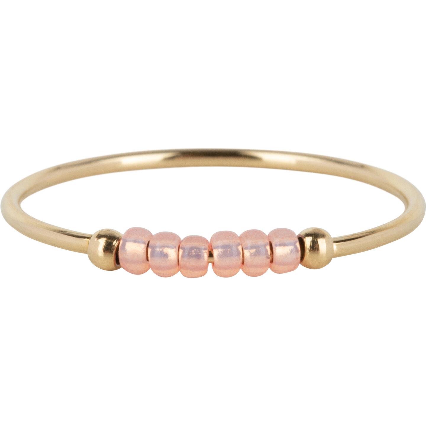 Charmin's R1140 Anxiety Ring Palm Soft Pink Goldplated 