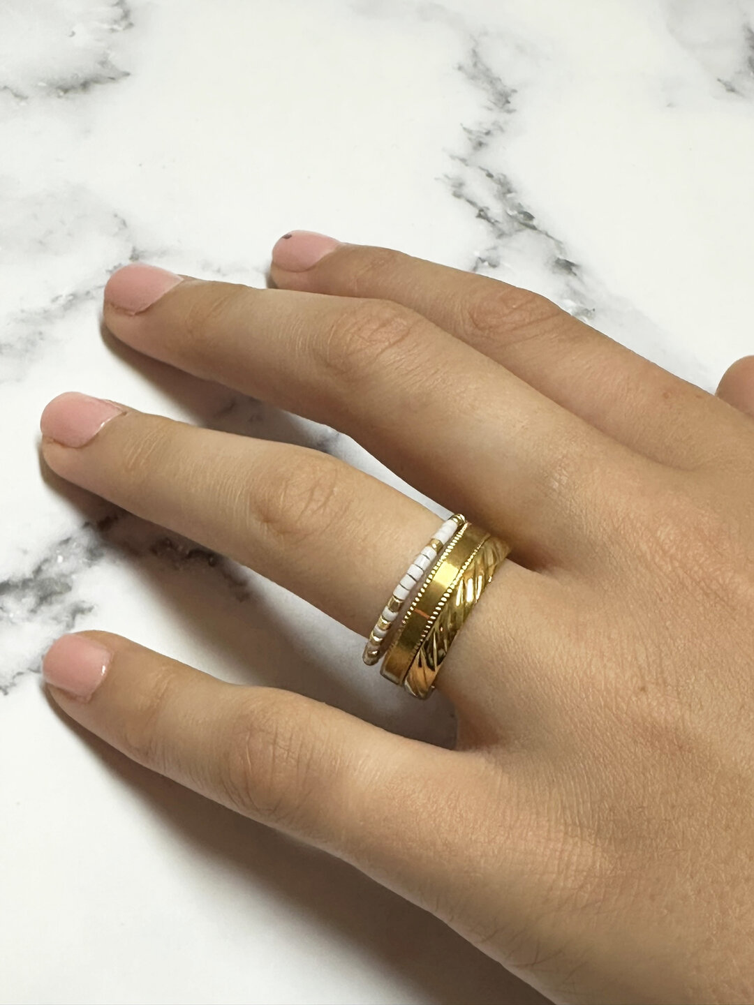 Charmin's Engraved Ring with Slanted Engraving Steel R1417