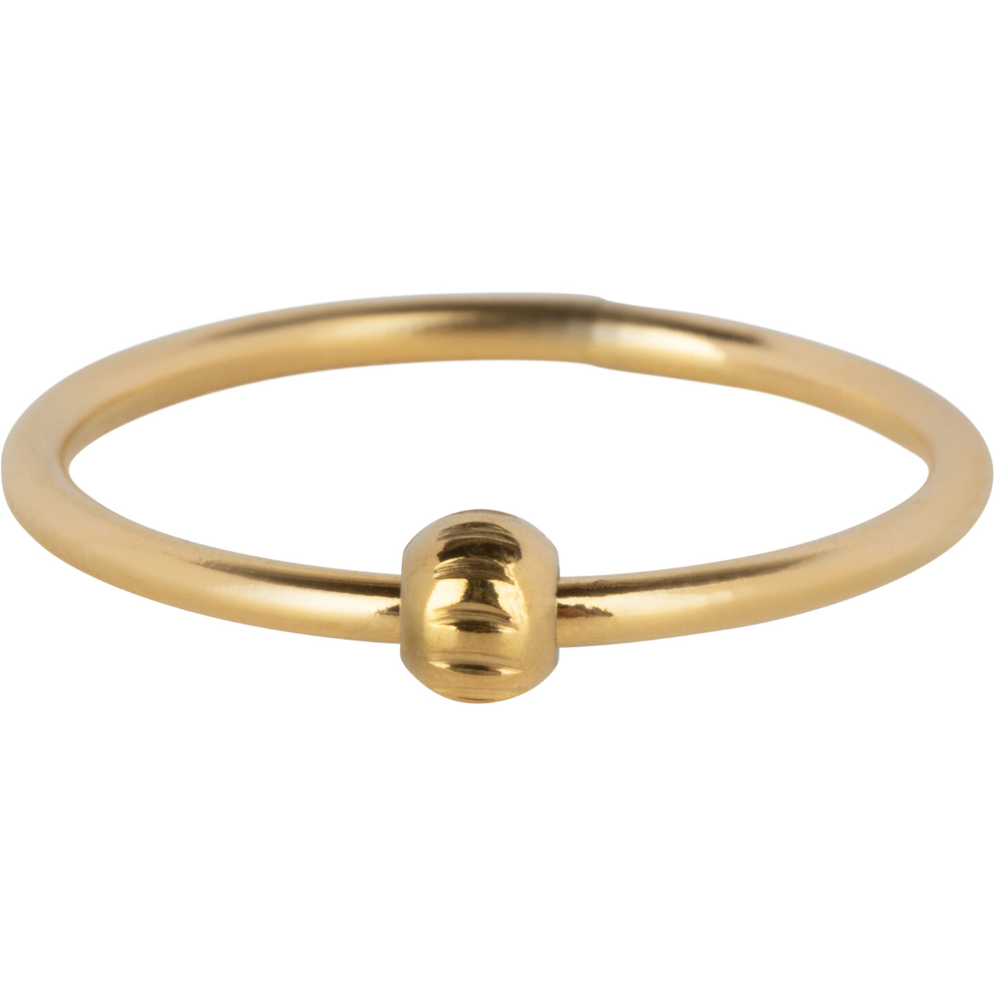 Charmin's Goudkleurig Rollend Balletje Anxiety Fidget Ring Staal R1357