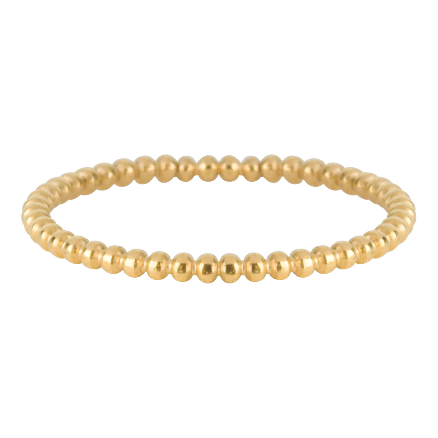 Charmin&rsquo;s goudkleurige stapelring R509 Bubbling goldplated staal