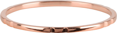 Charmin&amp;#8217;s ros&eacute;goudkleurige stapelring R810 Small Basics 6 engravings ros&eacute;-goldplated staal