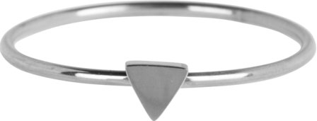 Charmin&amp;#8217;s  stapelring staal R722 Minimalist Triangle Shiny Steel