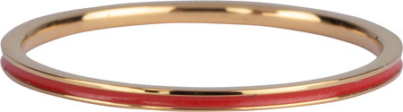 929-Petite-Coral-Red-Enamel-Goud-Charmins-Stapelring