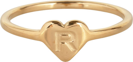 R1015-R Letter R In My Heart Gold 