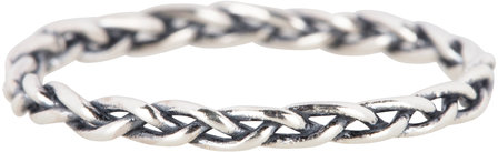 Charmin&amp;#8217;s stapelring zilver R487 &#039;SILVER BRAID&#039;