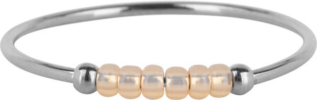 Charmin&#039;s R1144 Anxiety Ring Palm Soft Peach Beads Steel