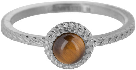 Charmin&#039;s ring R1080 Iconic Vintage Tigereye Stone Steel