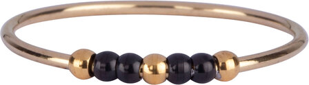 R940 Anxiety Palm Small Gold  &amp; Black Steel