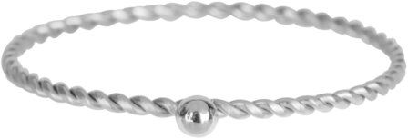 KR95 Dot Twisted Ring Steel