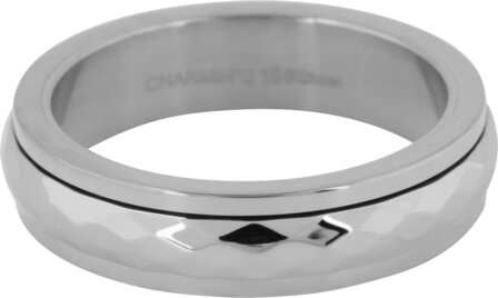 Charmin&#039;s Shiny Anxiety Fidget Ring Shiny Staal R1250