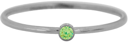 Charmin&#039;s Birthstone Ring Augustus Groene Peridot Steel R787/KR86