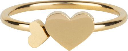 Charmin&rsquo;s Valentijn Love You and Me Heart Goldplated R1293