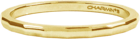 Charmin&rsquo;s goudkleurige stapelring R311 Angle goldplated staal