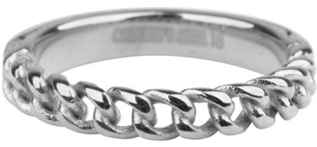 Charmin&#039;s Ketting-ring Half Ketting Half Glad Staal R876