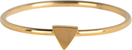 Charmin&rsquo;s goudkleurige stapelring R723 Minimalist Triangle goldplated staal