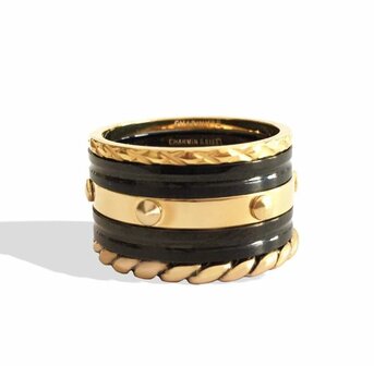 Ring R358 Black &#039;Matt and Shiny&#039;