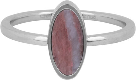 Charmin&#039;s Signet Ring with Oval Pink Rhodonite Gemstone R1283