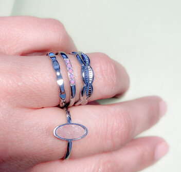 Charmins Ring Kaurimuscheln Muscheln Gold Steel R1247