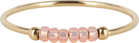 Charmin&#039;s R1140 Anxiety Ring Palm Soft Pink Goldplated 