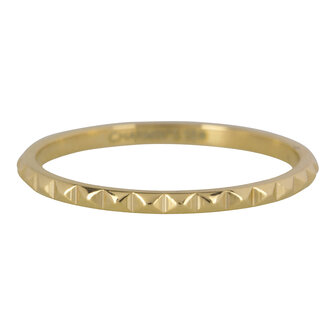 Charmin&rsquo;s goudkleurige stapelring R403 Nefertiti goldplated staal