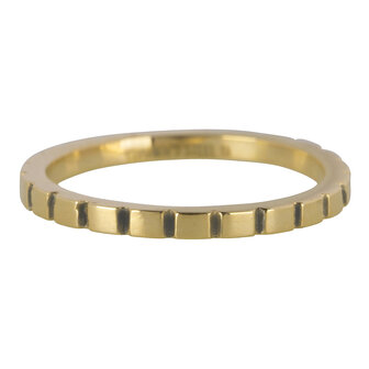 Charmin&rsquo;s goudkleurige stapelring R440 Basically goldplated staal