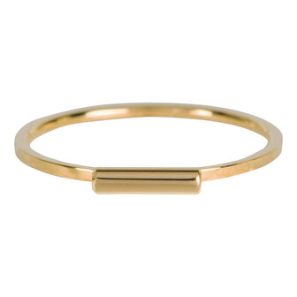Charmin&rsquo;s goudkleurige stapelring R521 Tube goldplated staal
